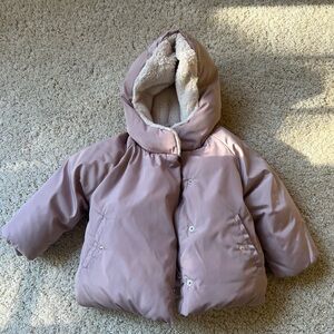 Zara Beige Faux Fur Jacket